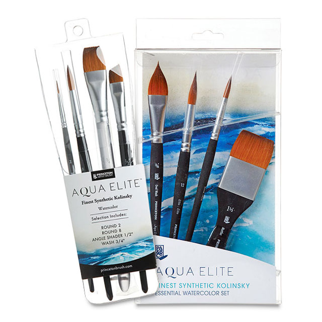 Brand new Princeton Aqua Elite watercolor paint brush lot popular