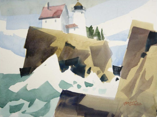 abstract art of Nubble Lighthouse by Frank Webb