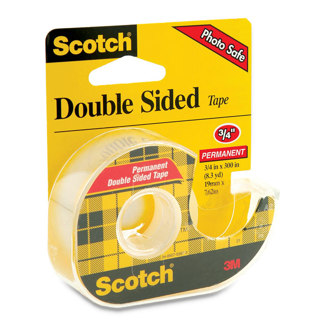 Permanent Double Sided Tape, 3/4" x 300"