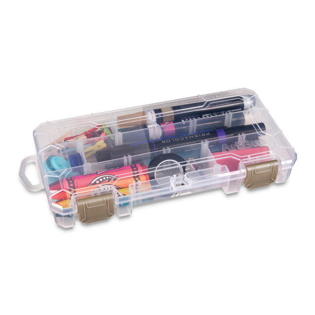 Solutions Long 3-Compartment Box Shown Filled with Drawing Supplies (Not Included)