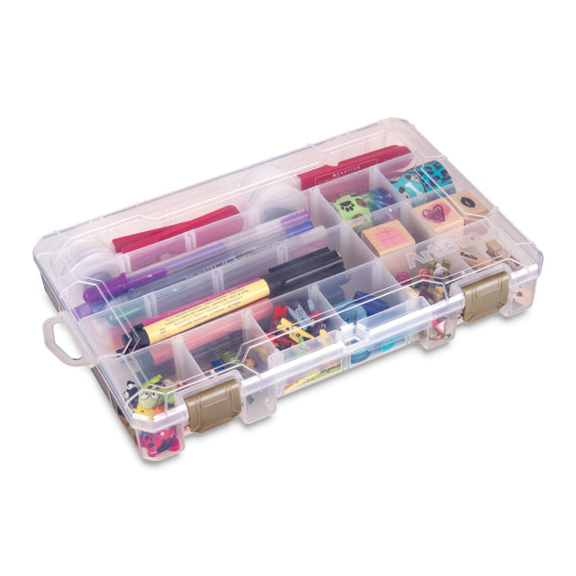 Solutions Medium 4-Compartment Box Shown Filled with Craft Supplies (Not Included)