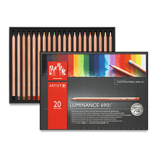 Luminance Colored Pencils, Assorted Colors, Set of 20