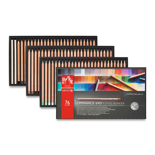 Luminance Colored Pencils, Assorted Colors, Set of 76