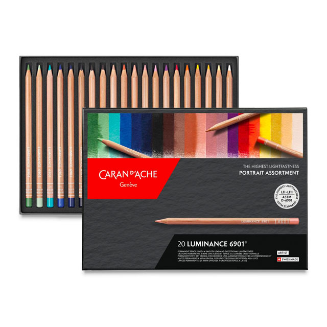 Luminance Colored Pencils - Portrait Colors, Set of 20