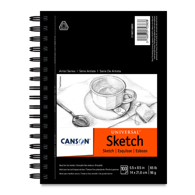 Universal Sketch Pad, 5-1/2" x 8-1/2", 100 Sheets