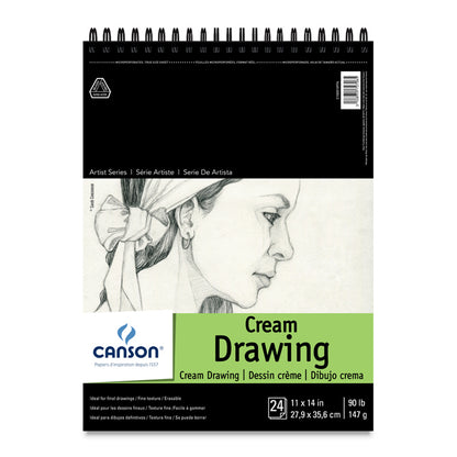 Cream Drawing Pad, 11" x 14", 24 Sheets