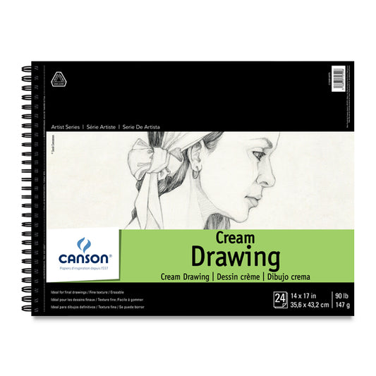 Cream Drawing Pad, 14" x 17", 24 Sheets