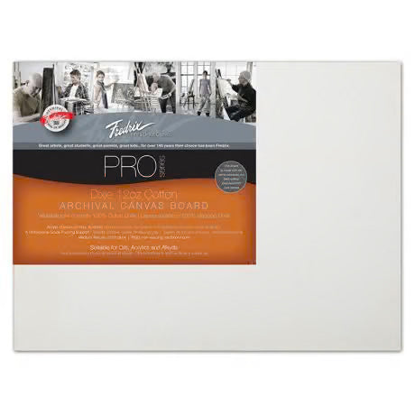 Fredrix Pro Series Linen Archival Canvas Board, 12" x 16"