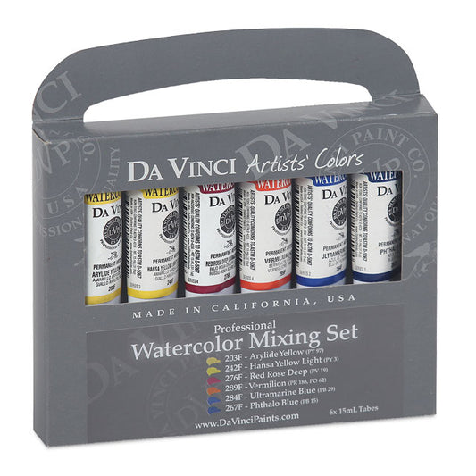 Watercolor Mixing Set, Six 15 ml. tubes