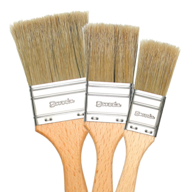 Escoda Natural Chungking Bristle Varnishing and Gesso Brushes