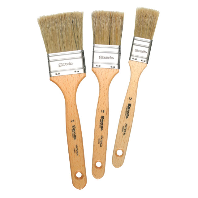 Escoda Natural Chungking Bristle Varnishing and Gesso Brushes