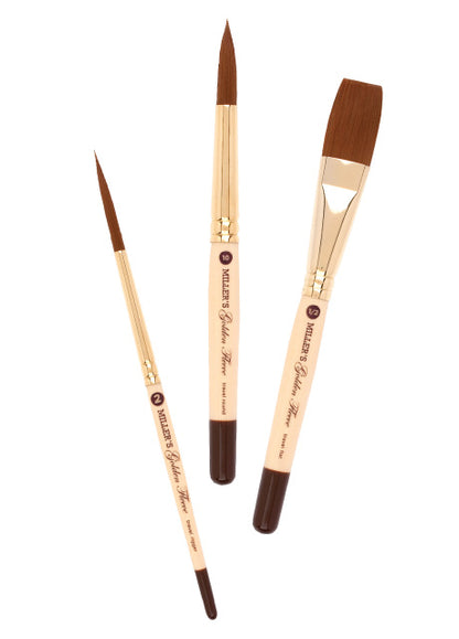 Golden Fleece Synthetic Watercolor Travel Brushes