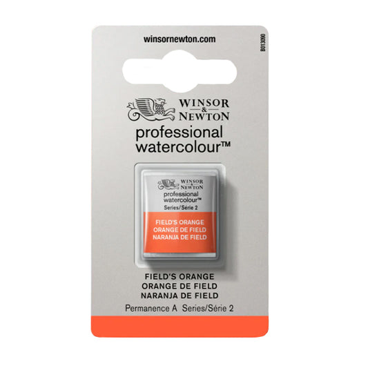 Winsor & Newton Professional Watercolor Half Pan - Field's Orange, Half Pan