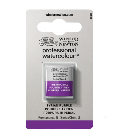 Winsor & Newton Professional Watercolor Half Pan - Tyrian Purple, Half Pan