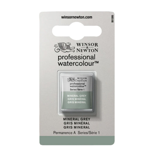 Winsor & Newton Professional Watercolor Half Pan - Mineral Grey, Half Pan