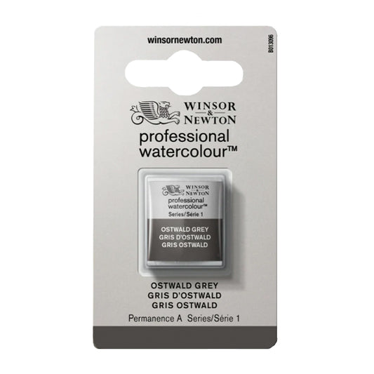 Winsor & Newton Professional Watercolor Half Pan - Ostwald Grey, Half Pan