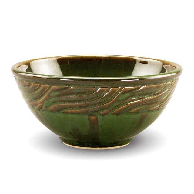 Bowl created by Tracy Gamble is glazed with PC-42 Seaweed.