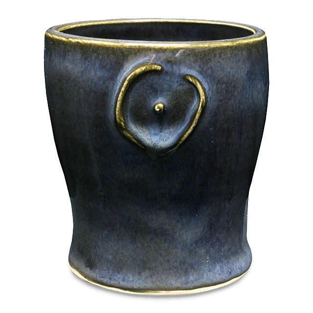 Cup glazed with PC-12 Blue Midnight.