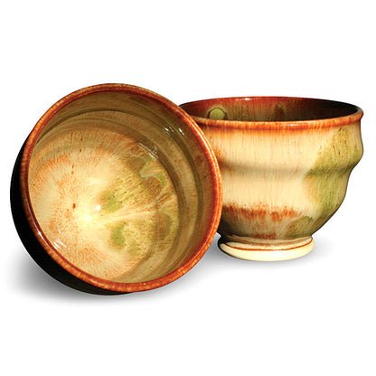 These bowls were layered with two coats PC-29 Deep Olive Speckle as a base