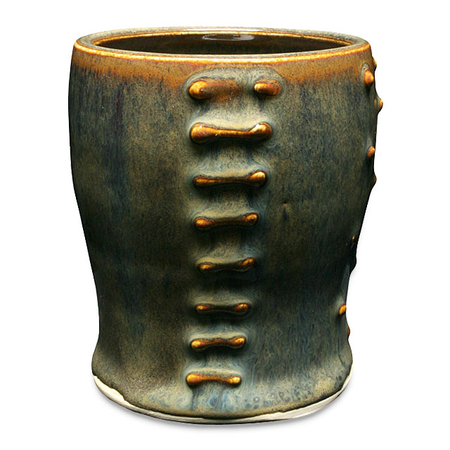 Ceramic cup glazed with PC-33 Iron Lustre.