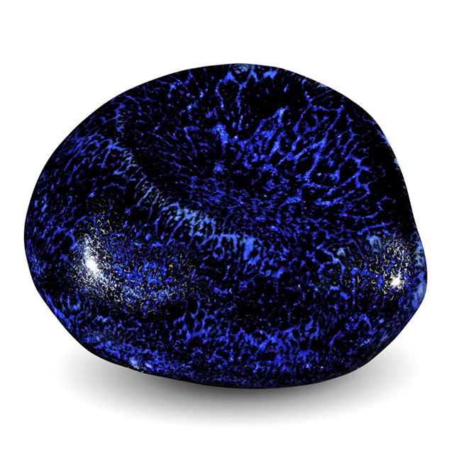 This ceramic rock was layered with two coats of PC-23 Indigo Float as a base