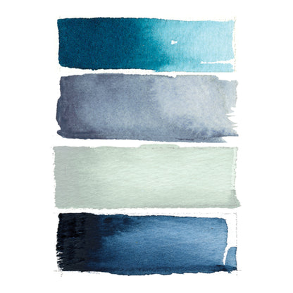 2-Minute Blues Watercolor Set Color Swatches