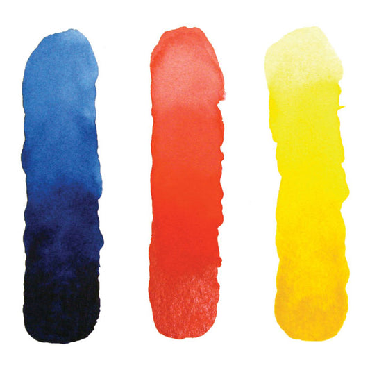 Basic Primary Watercolor Set Color Swatches