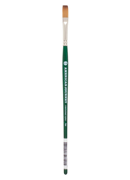 American Journey Interlocked Synthetic Brush, Flat, Size 1/4"