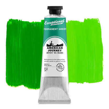 Artists' Oil Color - Permanent Green, 60 ml. tube