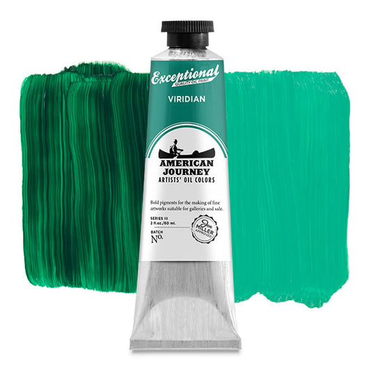 Artists' Oil Color - Viridian Green, 60 ml. tube