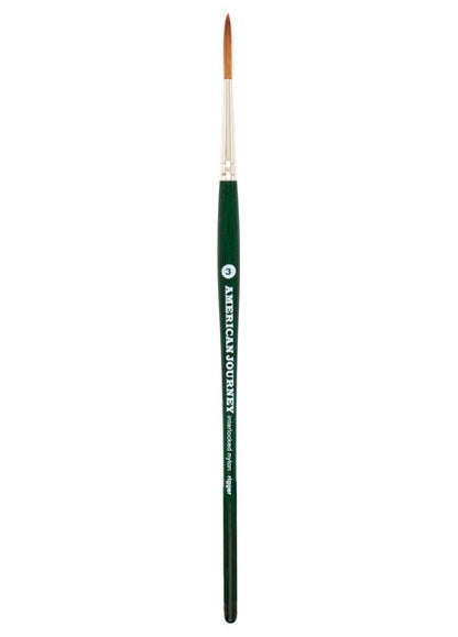 American Journey Interlocked Synthetic Brush, Rigger, Size 3