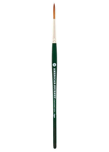 American Journey Interlocked Synthetic Brush, Rigger, Size 3