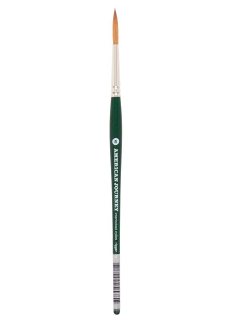 American Journey Interlocked Synthetic Brush, Rigger, Size 5