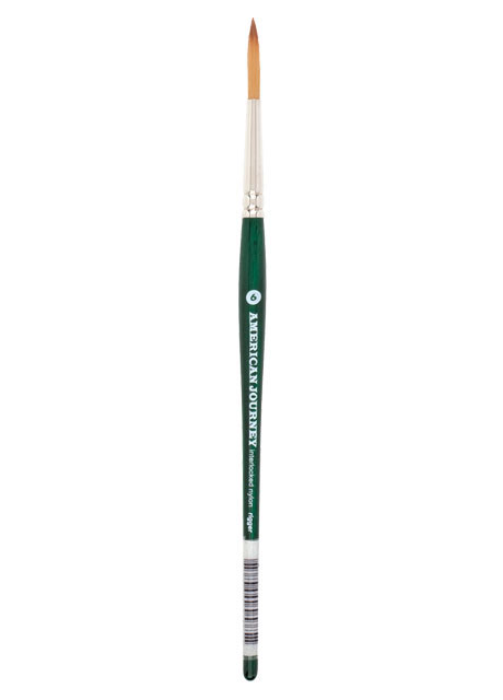 American Journey Interlocked Synthetic Brush, Rigger, Size 6