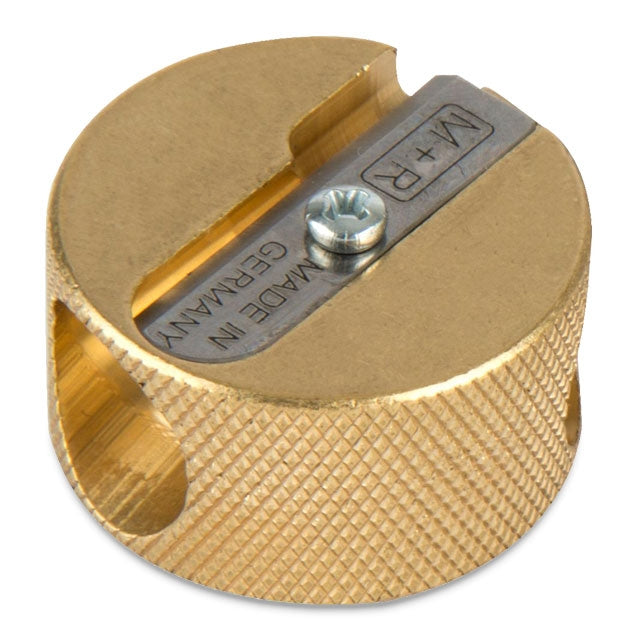 Brass Double-Hole Round Pencil Sharpener