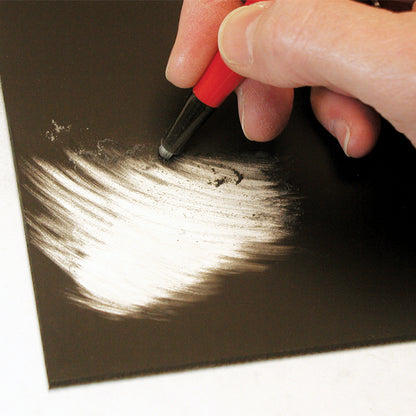 Fiber Brush Used With Scratch Board