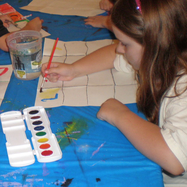 Child Painting with Watercolors (Image used with permission of St Tammany Art Association