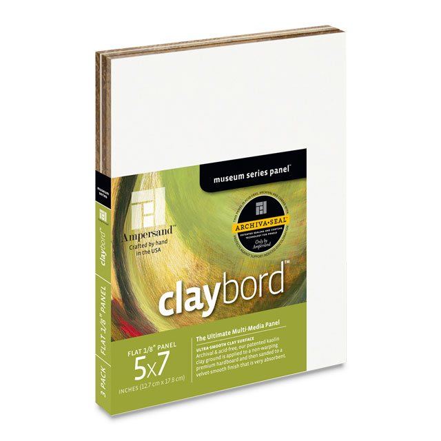 Claybord Flat, 5" x 7", Pkg. of 3