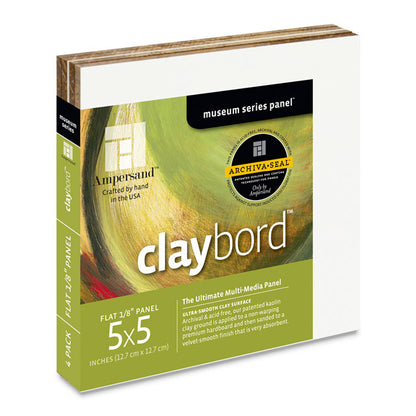 Claybord Flat, 5" x 5", Pkg. of 4