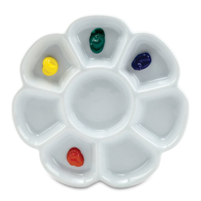 8-Well Porcelain Flower Palette (Paint Not Included)