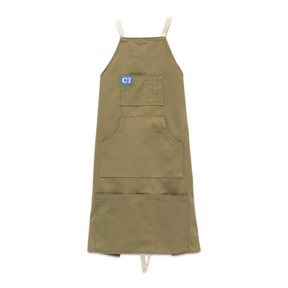 Maker's Crossback Apron, Waxed Khaki