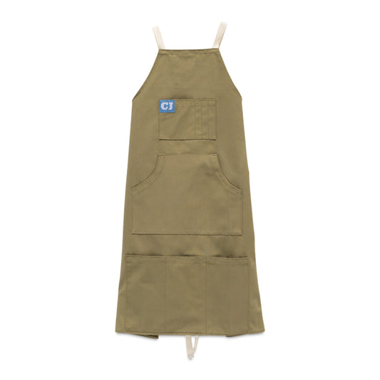 Maker's Crossback Apron, Waxed Khaki