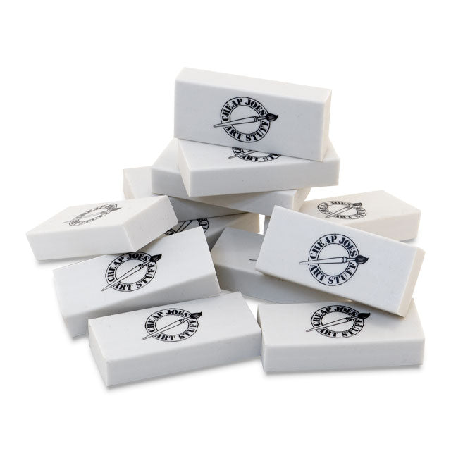 Extra Soft White Erasers, 12 pack