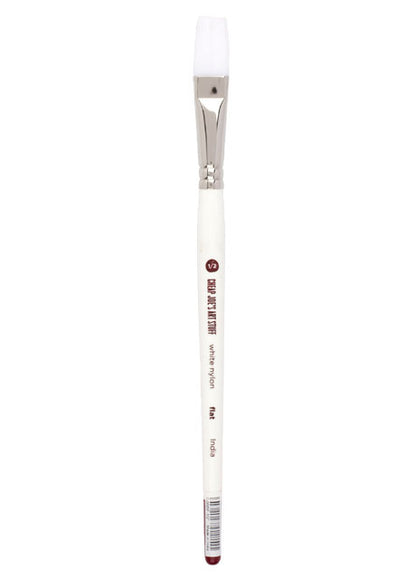 Cheap Joe's White Synthetic, Short Handle, Flat, 1/2"