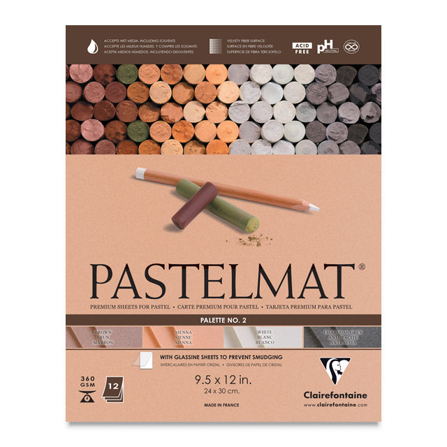 Pastelmat Pad, Palette No. 2 Assorted Colors, 9-1/2" x 12"