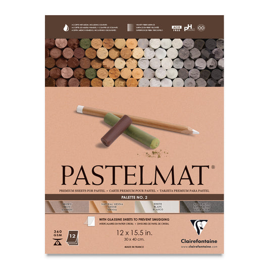 Pastelmat Pad, Palette No. 2 Assorted Colors, 12" x 15-3/4"