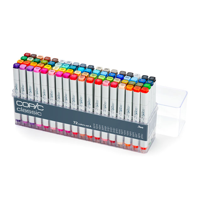 Classic Marker Set A, 72 Broad Range Colors