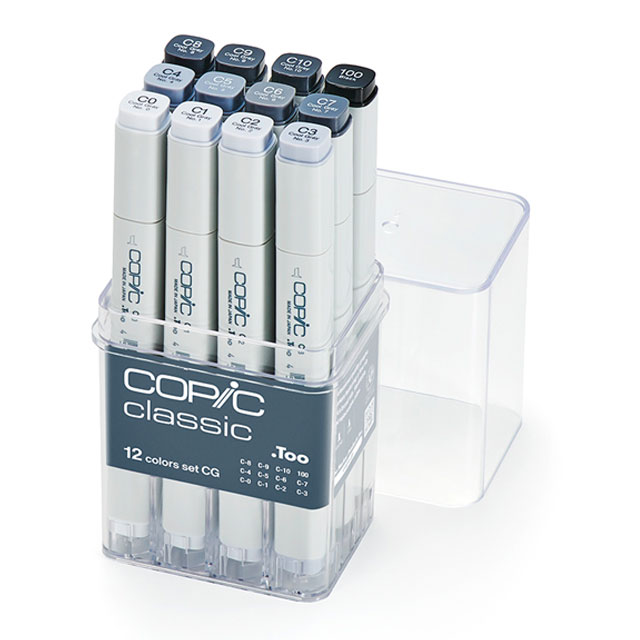 Classic Marker Set, 12 Cool Gray Values