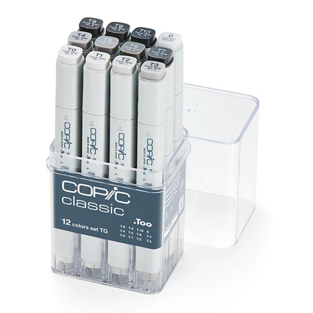 Classic Marker Set, 12 Toner Gray Values