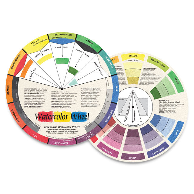 Color Wheel Watercolor Wheel (front and back)